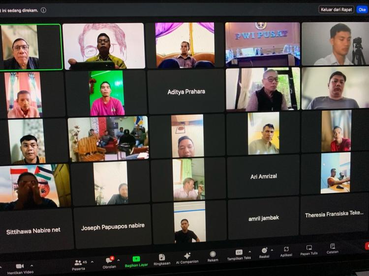 Ketum PWI Pusat, Hendry Ch Bangun Membuka Pra UKW Secara Daring