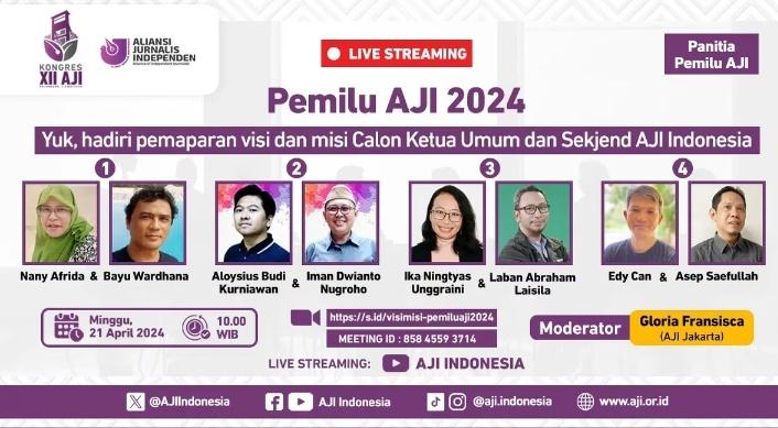 Panitia Pemilu AJI Tetapkan 4 Paslon Ketum-Sekjen