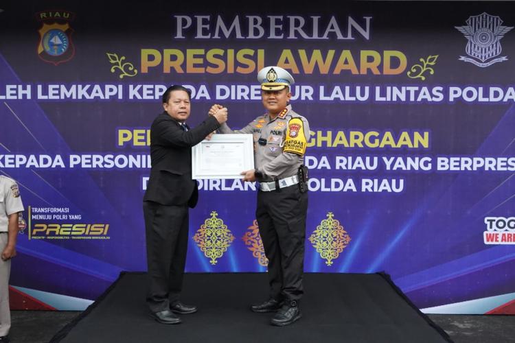 Dirlantas Polda Riau Raih Predikat Terbaik dari Lemkapi