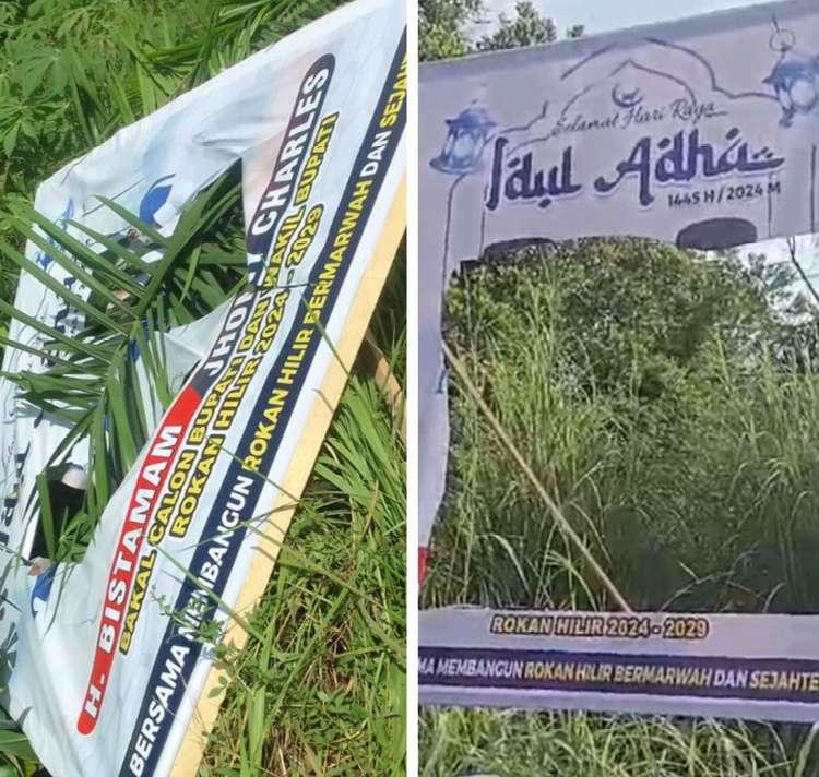 Baliho Bacalon Bupati Rohil Dirusak, INPEST : Bukti Calon Lain Takut Bersaing