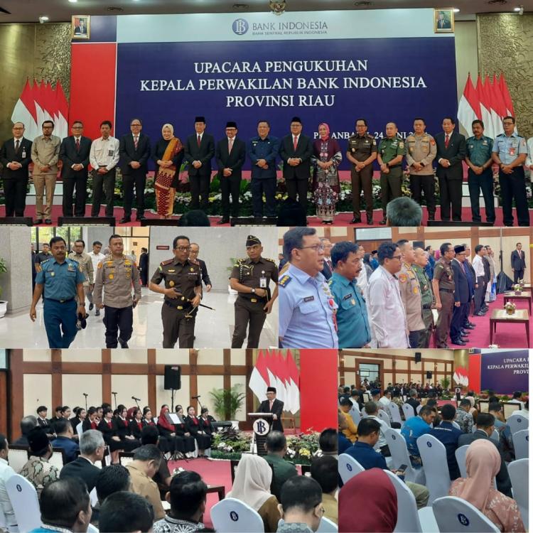 Kajati Riau Hadiri Pengukuhan Kepala Perwakilan Bank Indonesia Provinsi Riau