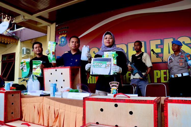 Satres Narkoba Polresta Pekanbaru Ungkap Penyelundupan Narkoba Simpan di Kandang Ayam