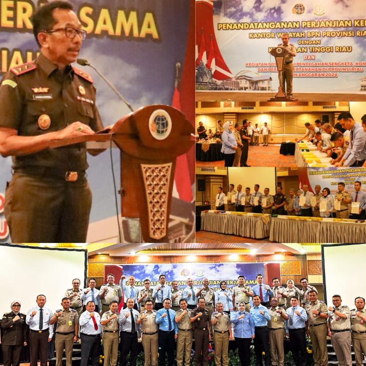 Kejati Riau MoU Bersama Kanwil BPN