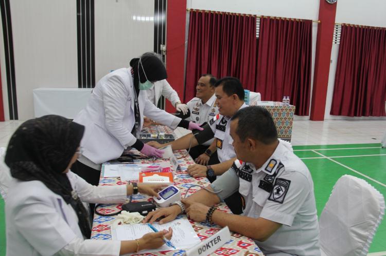 Sambut HUT Pengayoman ke-79, Lapas Pekanbaru Periksa Kesehatan