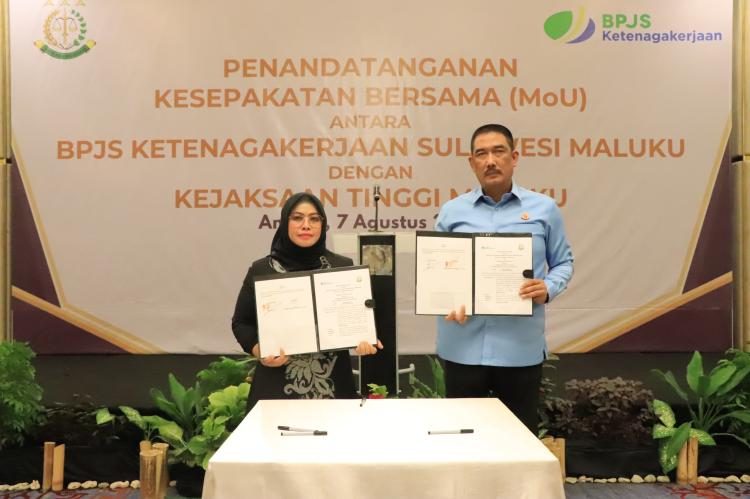 Kejati Maluku Perpanjangan MoU BPJS Ketenagakerjaan