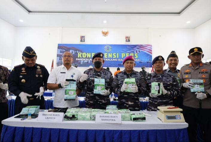 TNI AL Lanal TBA Berhasil Gagalkan 21 Kg Sabu Asal Taiwan