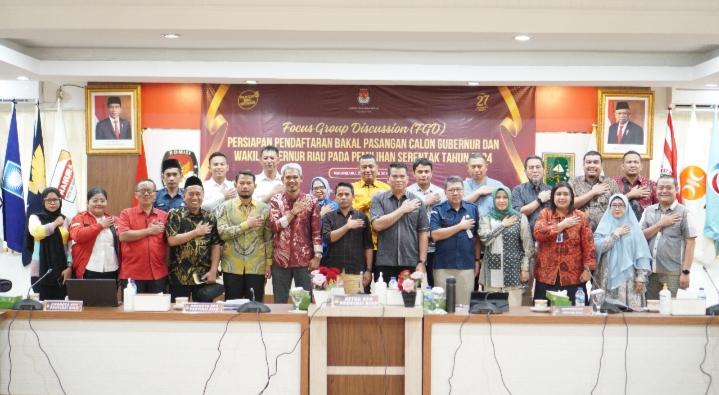 KPU Riau Matangkan Persiapan Pencalonan Pilkada Serentak