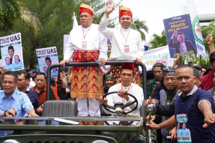 Daftar ke KPU Riau, Paslon Abdul Wahid - SF Hariyanto Dapat Dukungan UAS