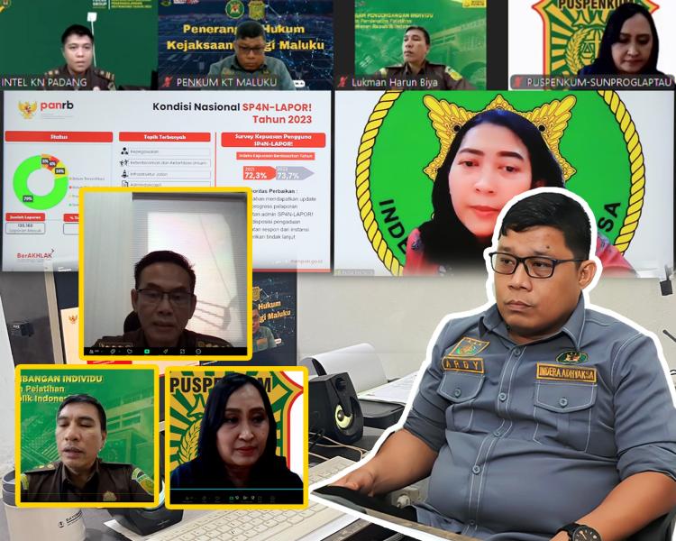 Kasi Penkum Kejati Maluku Ikuti Zoom Penilaian Indekasi SP4N-LAPOR