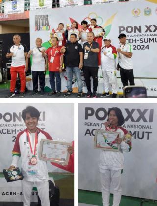 Dua atlet Putri Provinsi Riau Cabor Sambo Raih Perunggu di PON XXI Aceh Sumut 2024