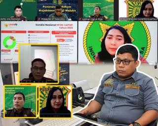 Kasi Penkum Kejati Maluku Ikuti Zoom Penilaian Indekasi SP4N-LAPOR