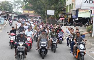 Polres Kuansing Imbau Paslon Bupati Tetap Patuhi Aturan Lalu Lintas