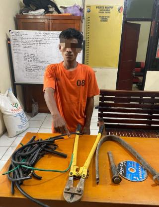 10 Bulan DPO, Pencuri Kabel PT PHR Diringkus Polsek Tapung
