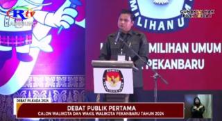 Debat Pertama Pilkada Kota Pekanbaru Berjalan Lancar