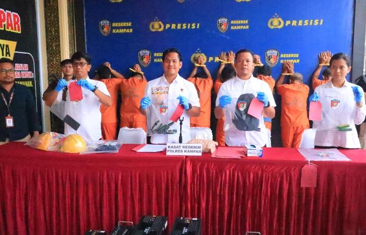 Ekspos Tindak Pidana Wilkum Polres Kampar