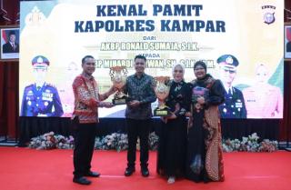 Pisah Sambut Kapolres Kampar, AKBP Ronald : Jaga Soliditas dan Dedikasi