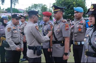Kapolres Kampar Pimpin Sertijab 2 Kapolsek dan Kasat Lantas