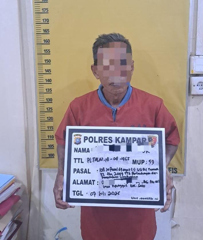 Nekat Bakar Lahan di Tepi Tol Bangkingan - Tanjung Alai, Pelaku Ditangkap Polisi