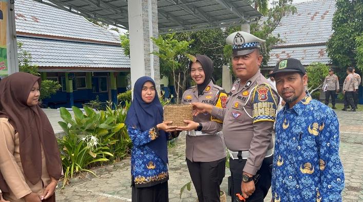 Satlantas Polres Kampar Sosialisasi Operasi Lancang Kuning di SMKN 1 Bangkinang
