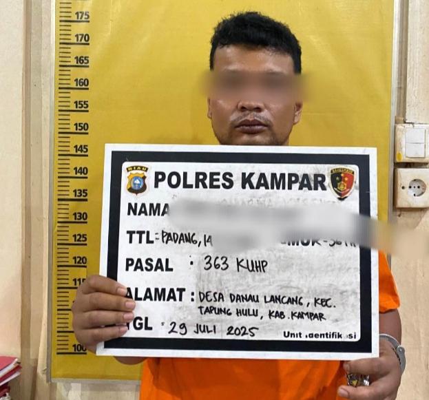 Spesialis Maling Mobil Pick Up di 5 TKP Ditangkap Tim Gasak Polres Kampar