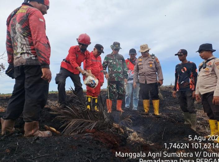 Tim Gabungan Patroli Lahan Berasap 10 Ha di Rupat
