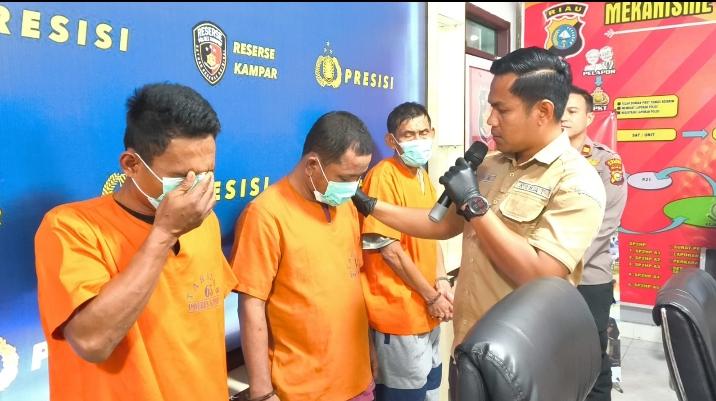 Polisi Tangkap 3 Pelaku Pembunuhan Keji Ketua SPTI Tapung Hulu, 2 Masuk DPO