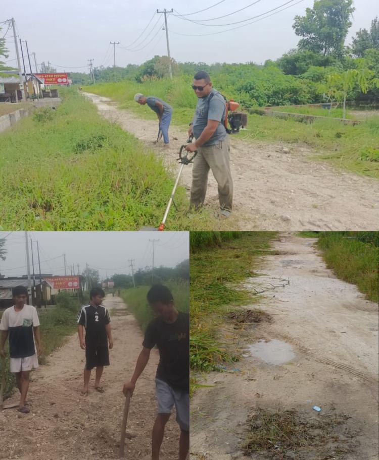 Kompak, Empat Perumahan di Rimbo Panjang Perbaiki Jalan Akasia : Kapan Diaspal?