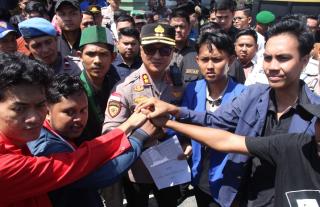 Aksi Damai Mahasiswa di Bengkalis Berakhir Humanis