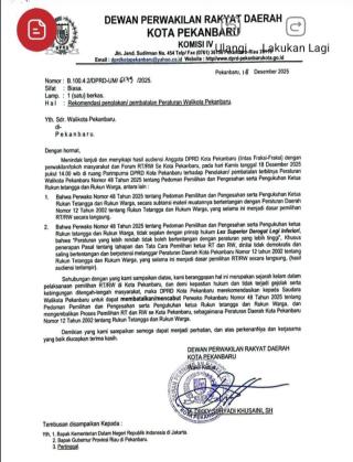 Tepati Janji ke Masyarakat, Anggota DPRD Pekanbaru Beri Rekomendasi Pembatalan Perwako Tentang RT/RW