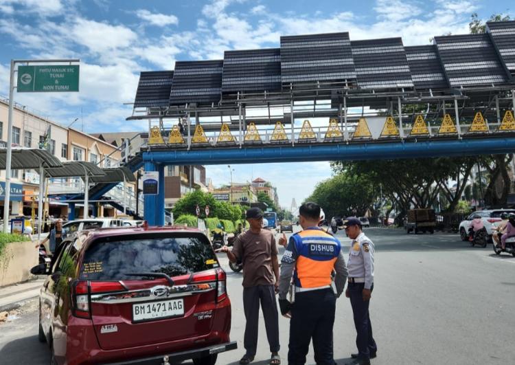 Tertibkan Pak Ogah, Petugas Dishub Pekanbaru Gelar Patroli