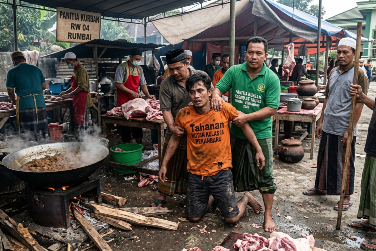 Aroma Rendang Akhiri Pelarian Cili dari Rutan Kelas I A Pekanbaru