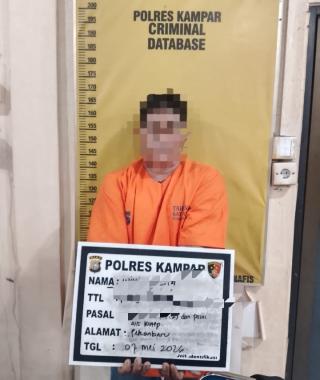 Cabuli Anak Tiri, Pelaku Ditangkap Satreskrim Polres Kampar