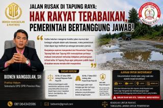Praktisi Hukum Sindir Pemkab Kampar Diduga Abaikan Keselamatan Masyarakat Tapung Raya