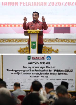 Perkuat Pengawasan SPMB 2026/2027, Pemprov Riau Lakukan Fakta Integritas 