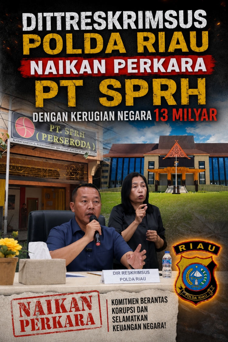 Ditreskrimsus Polda Riau Temukan Kerugian Negara Rp13 Miliar Dana CSR PT SPRH