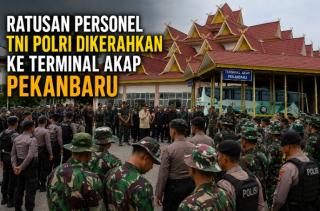 Ratusan Personel TNI-Polri Dikerahkan ke Terminal AKAP Pekanbaru