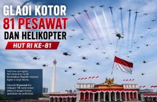 81 Pesawat dan Helikopter TNI Akan Warnai HUT RI Ke-81