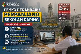 Udara Pekanbaru Semakin Berbahaya, Pemerintah Perpanjang Sekolah Daring