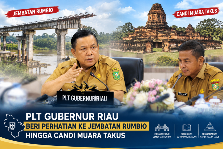 Plt Gubri SF Hariyanto Soroti Jembatan Rumbio dan Akses Wisata Candi Muara Takus